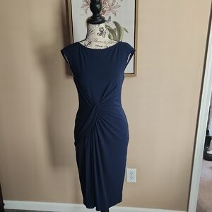 Vince Camuto Navy Midi Dress